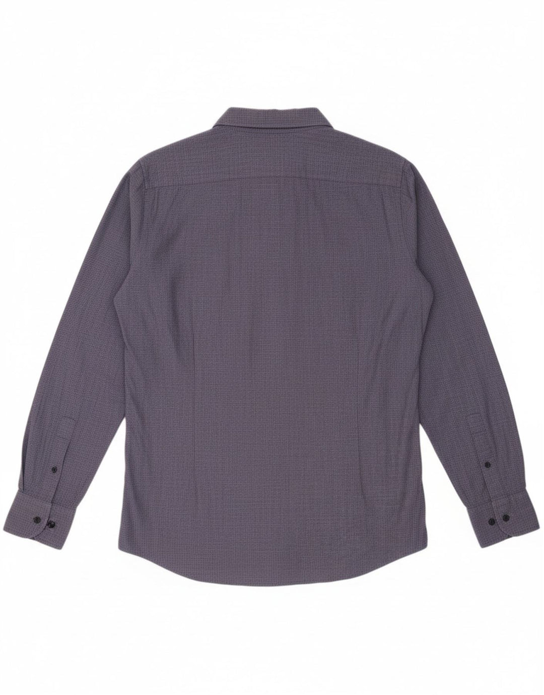 Camisa masculina MASSIMO DUTTI algodão houndstooth azul médio
