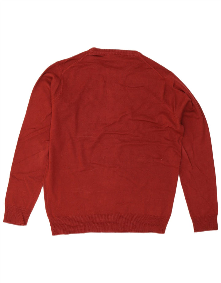 Suéter masculino JAMES PRINGLE com gola redonda e pequeno acrílico vermelho