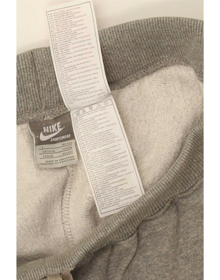 Shorts esportivos masculinos Nike grande algodão cinza