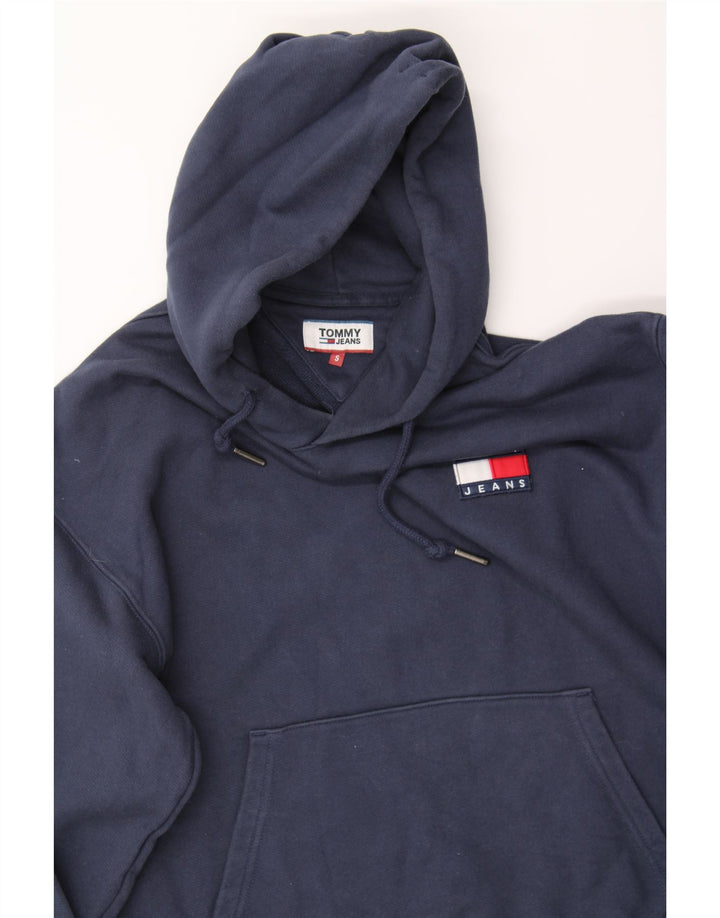 TOMMY HILFIGER Mens Hoodie Jumper Small Navy Blue Cotton Vintage Tommy Hilfiger and Second-Hand Tommy Hilfiger from Messina Hembry 