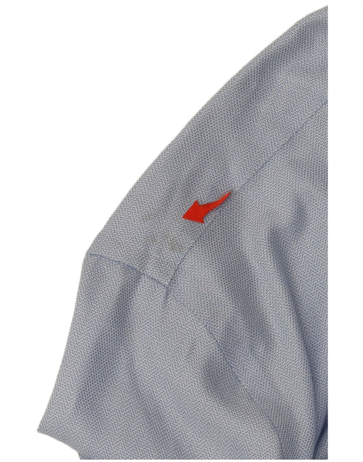 Camisa masculina Calvin Klein NON - IRON Slim tamanho 18 2XL algodão azul