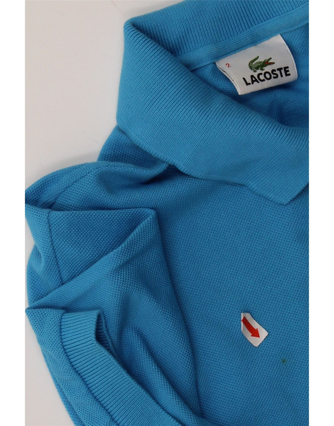 Camisa polo masculina LACOSTE tamanho 2 XS azul algodão