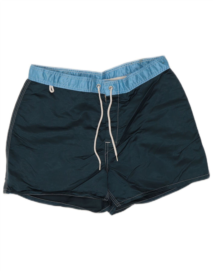 Shorts de natação masculino SUNDEK médio azul marinho listrado de nylon