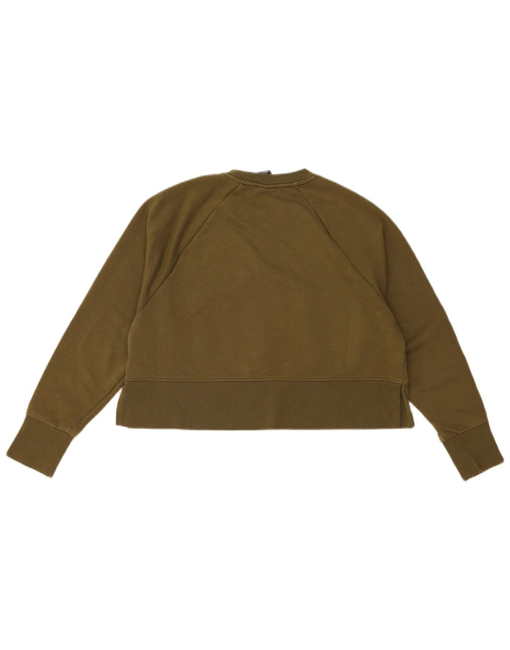 Moletom feminino Nike Crop Oversized Jumper UK 10 Pequeno Poliéster Cáqui