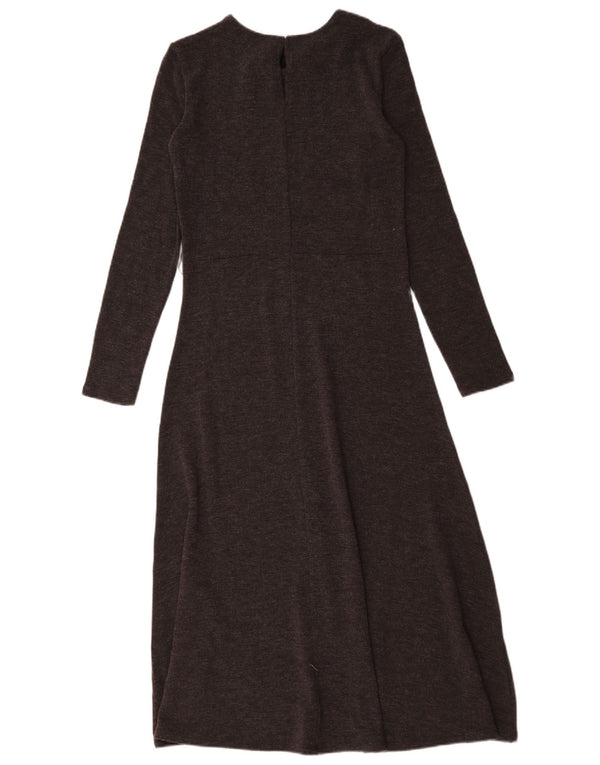 Vestido jumper feminino Zara de manga comprida Reino Unido 12 marrom médio