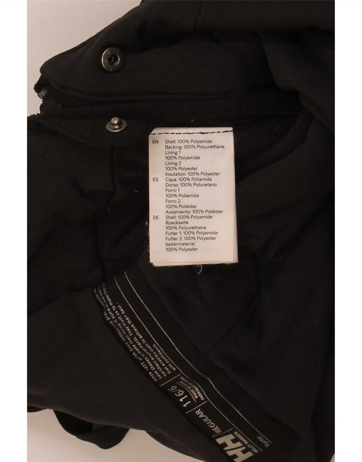 Calças de esqui Helly Hansen Boys Graphic Dungarees 5-6 anos preto poliamida