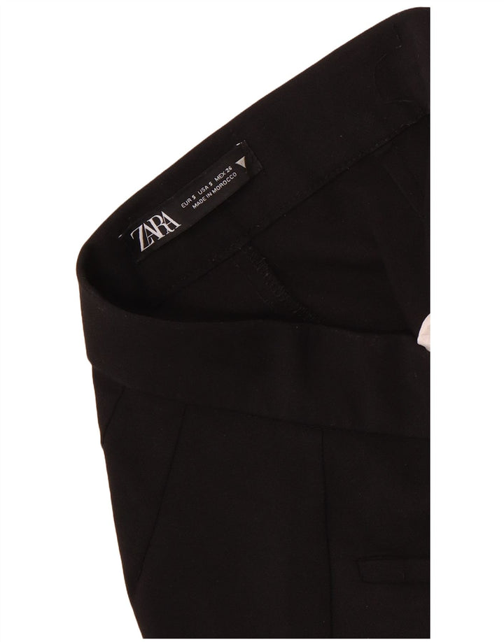 Zara Calça feminina casual bootcut pequena W26 L25 preta