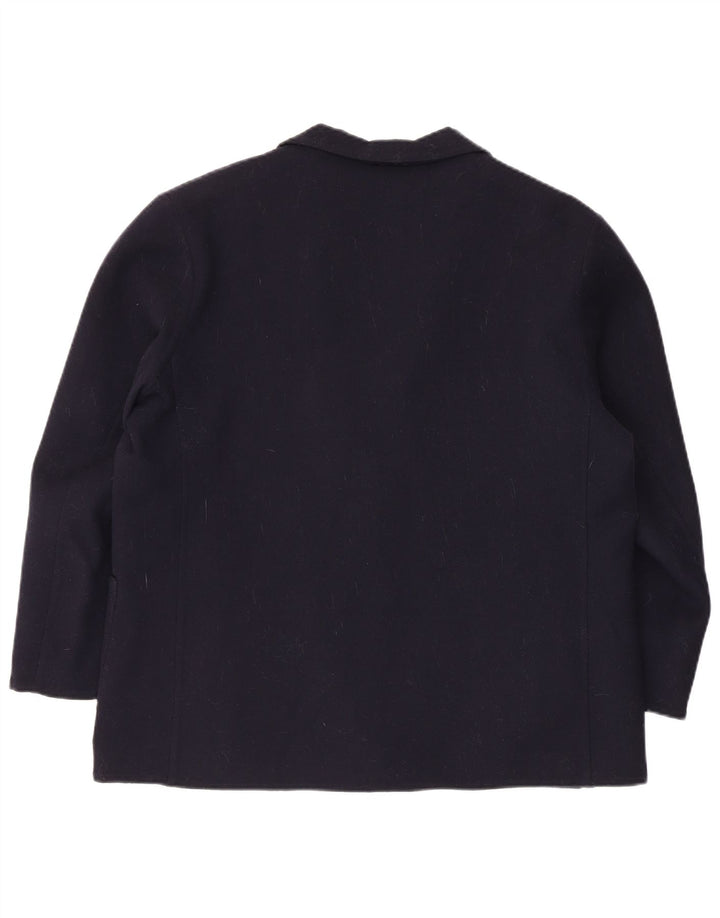 Jaqueta blazer feminina Piacenza manga 3/4 e 2 botões Reino Unido 16 grande azul marinho