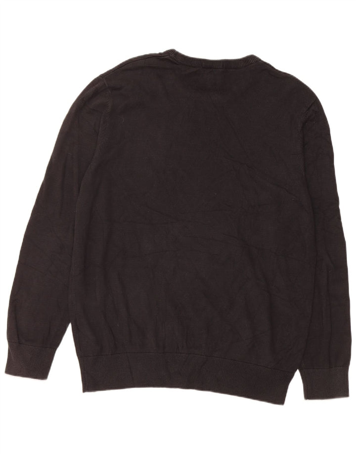 Suéter masculino Timberland com gola redonda, grande algodão preto
