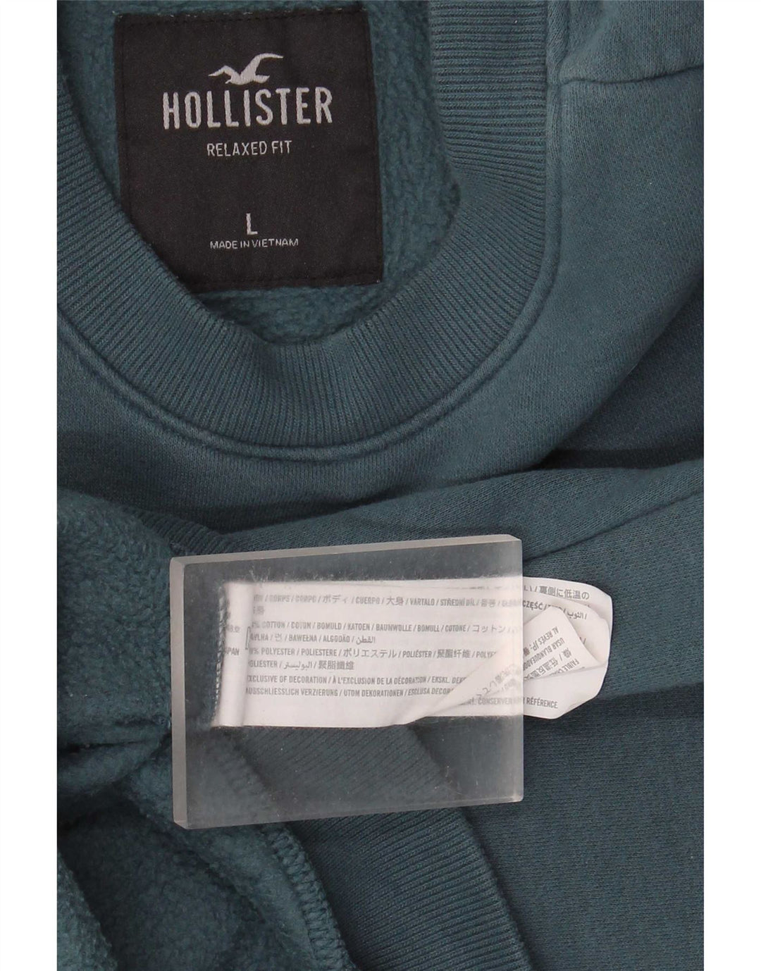 Hollister moletom masculino gráfico jumper grande algodão azul