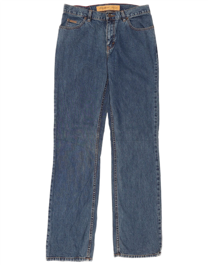 EDDIE BAUER Calça jeans feminina bootcut EUA 10 grande W32 L35 algodão azul
