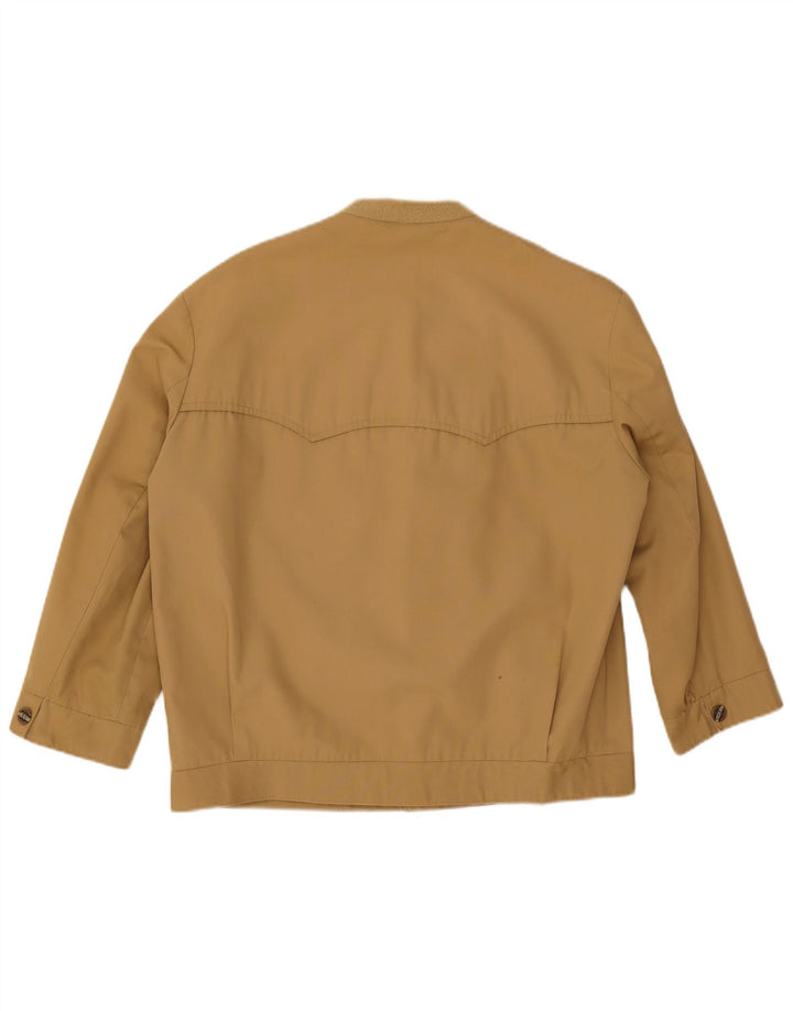 Jaqueta bomber masculina Trevira UK 36 poliéster marrom pequeno