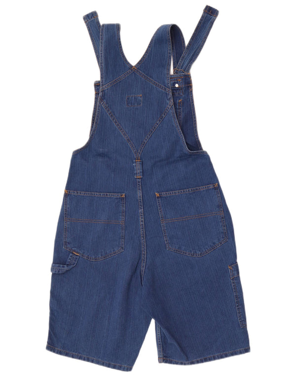 Shorts jeans feminino Mazzonetto Dungarees Reino Unido 14 algodão azul médio