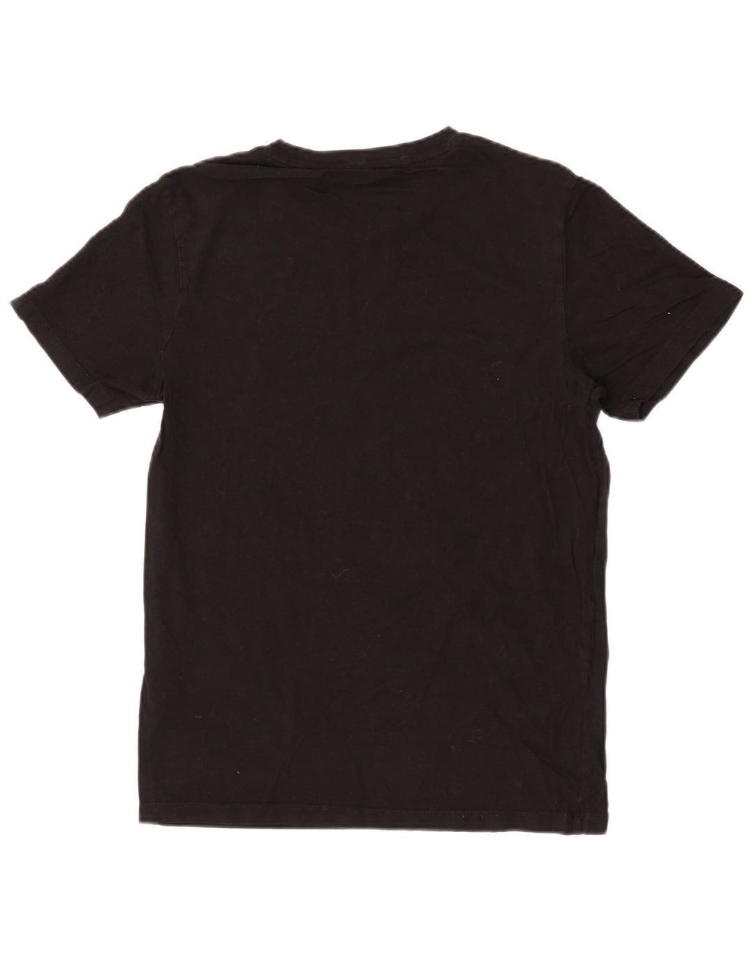 Camiseta gráfica masculina Jack & Jones, top pequeno de algodão preto