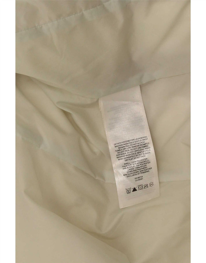Columbia Jaqueta feminina acolchoada com capuz UK 18 XL poliéster xadrez cinza