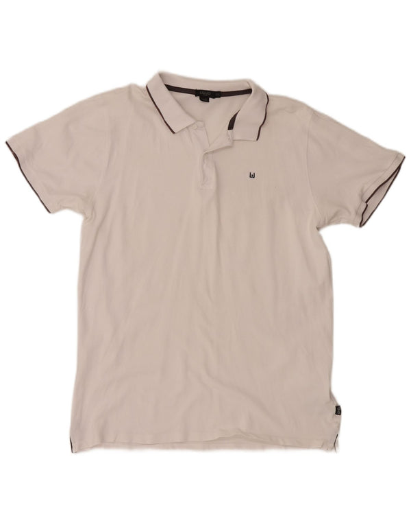 Camisa polo masculina Liu Jo Slim Fit 2XL algodão branco