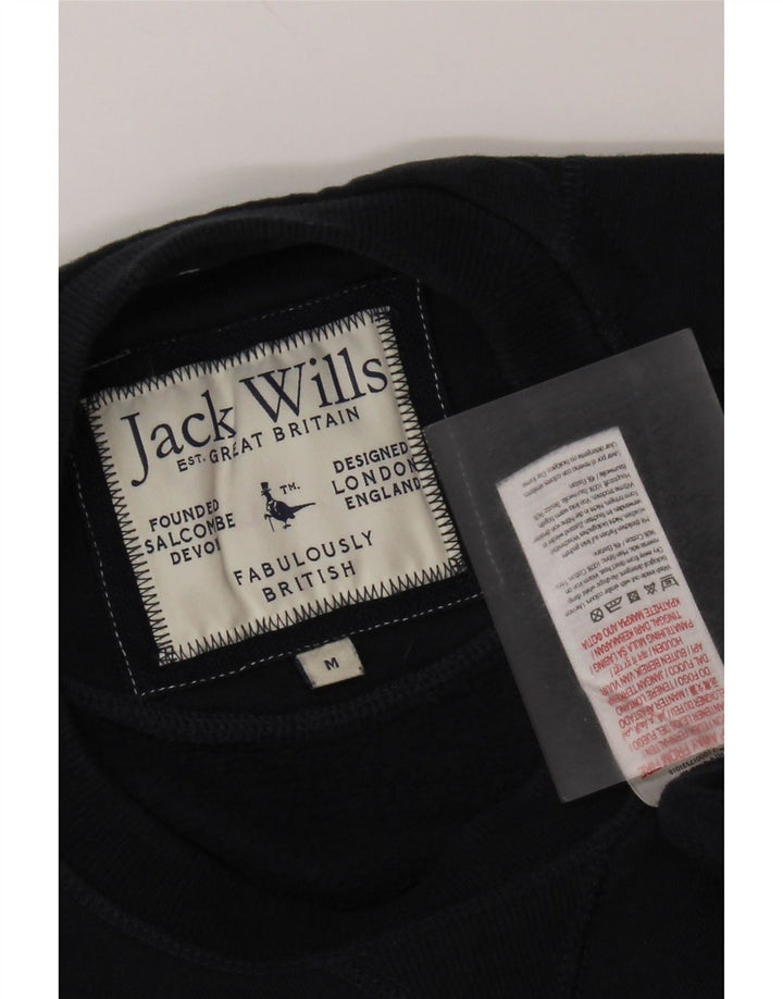 Jack Wills moletom masculino jumper médio azul marinho algodão