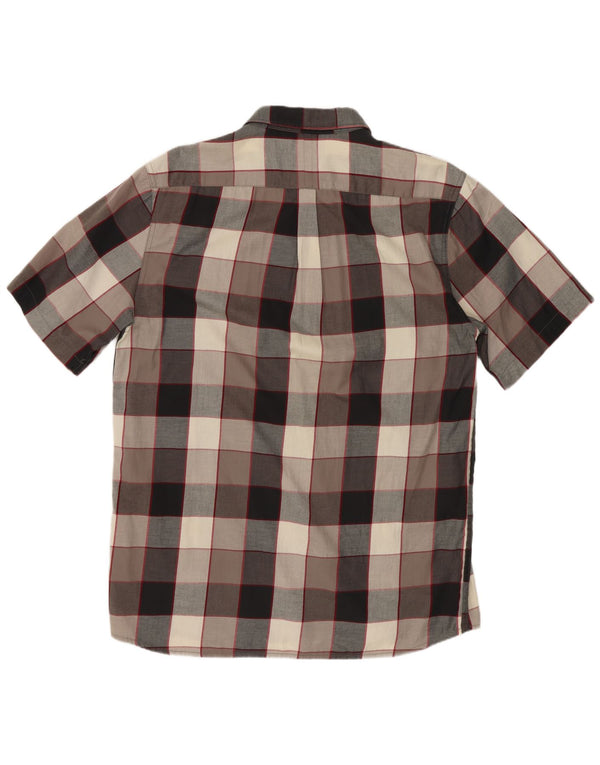 Camisa masculina Quiksilver de manga curta slim fit XL algodão xadrez multicolorido