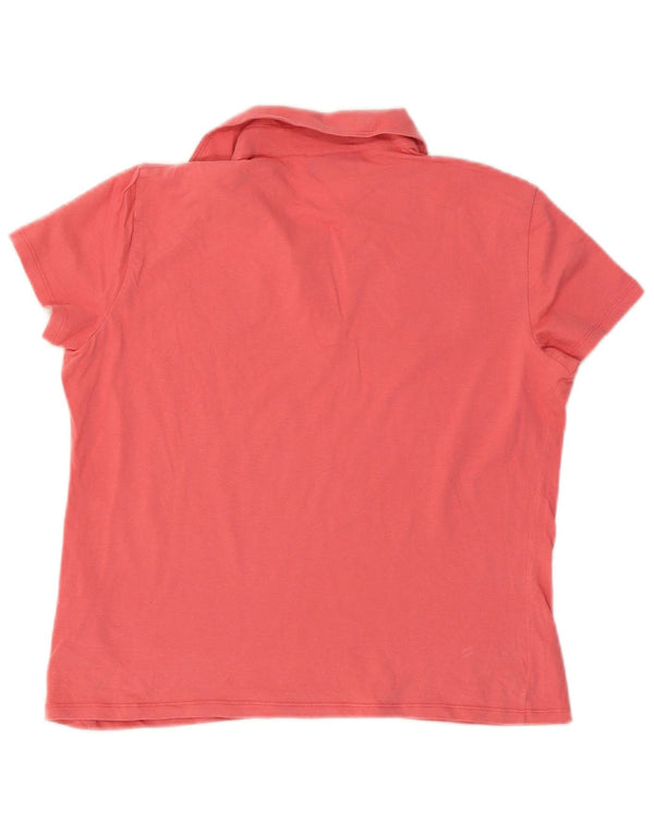 Camisa polo feminina Trussardi UK 18 XL algodão rosa