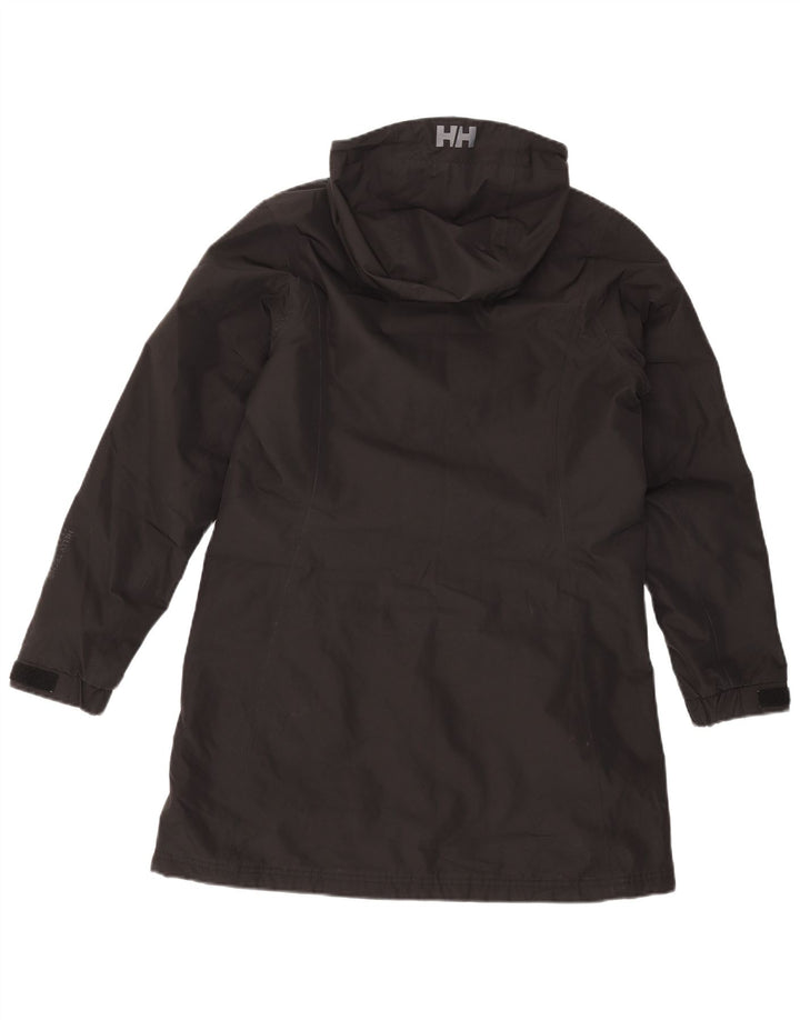 Casaco corta-vento feminino Helly Hansen com capuz UK 14 poliéster preto médio