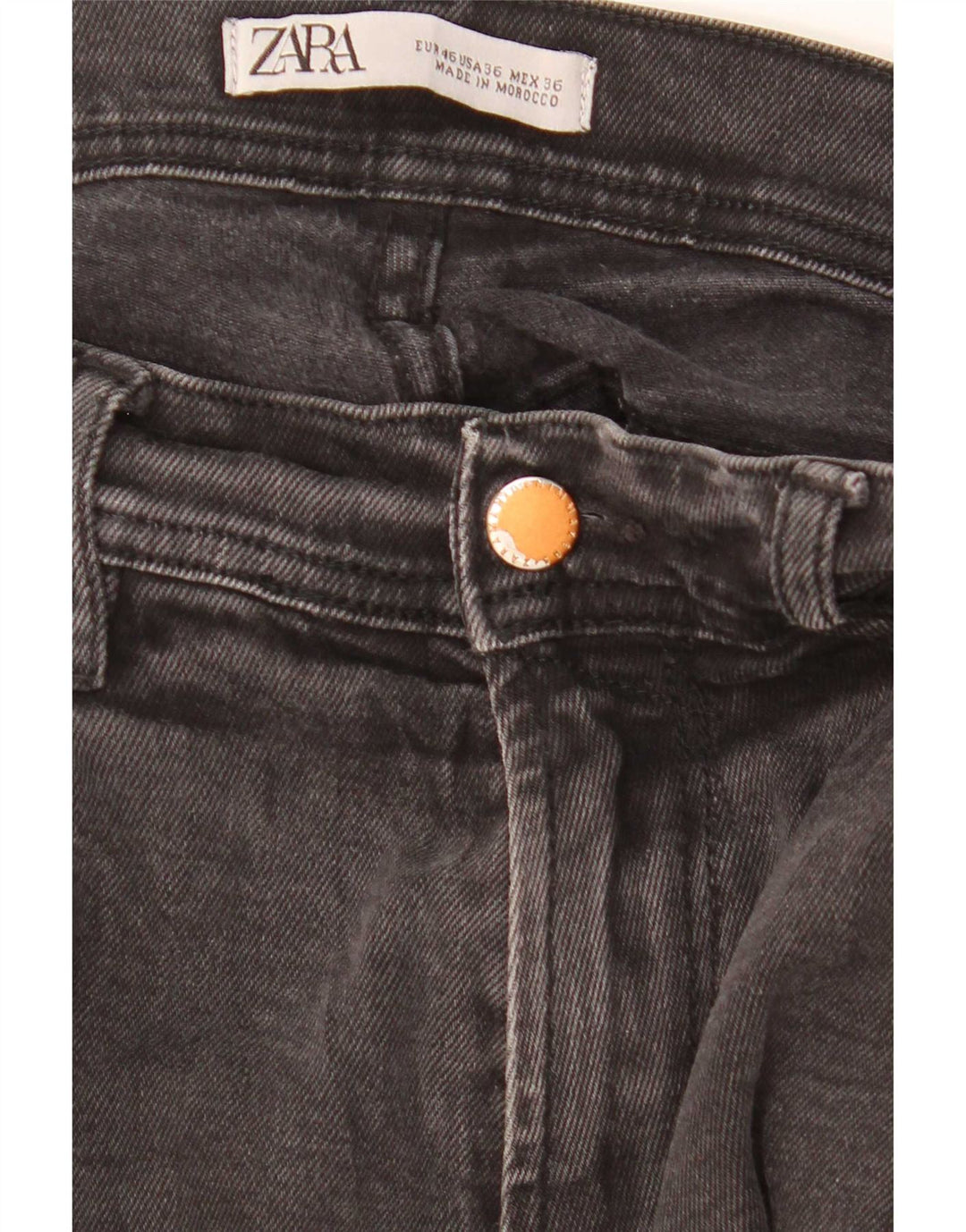 Zara Mens Slim Jeans EU 46 XL W36 L30 Preto