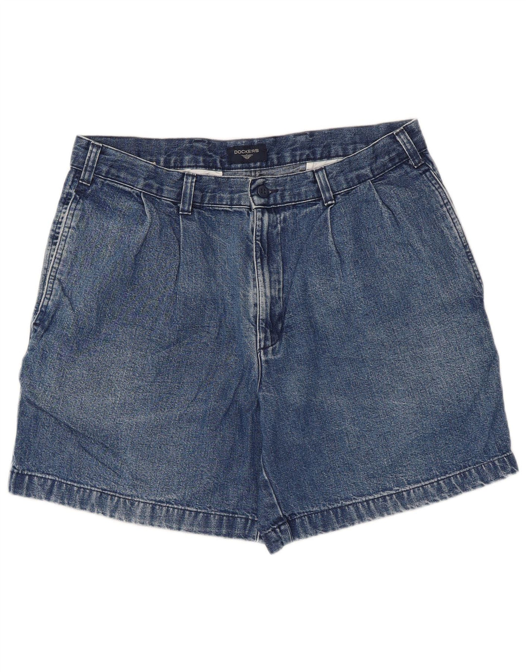 Shorts jeans feminino Dockers W34 grande algodão azul