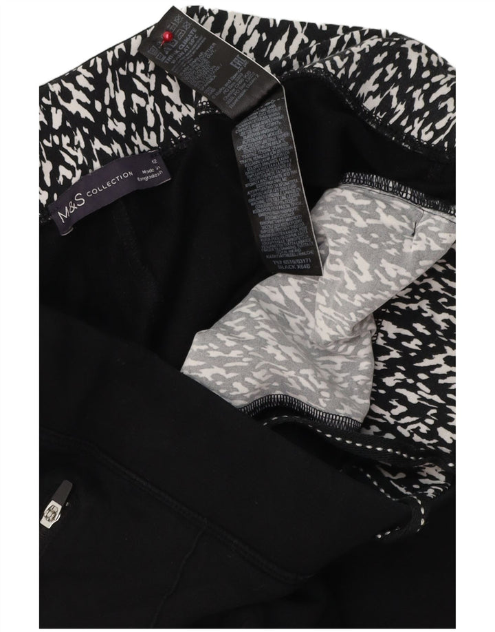Calça de treino feminina MARKS & SPENCER UK 12 algodão preto médio