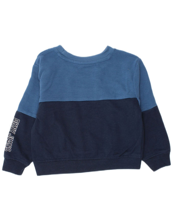 Suéter gráfico Dkny Baby Boys 18-24 meses Azul marinho Colourblock