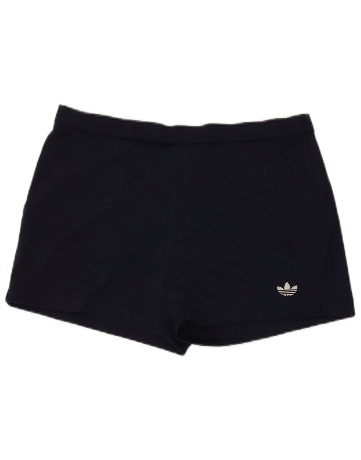 Shorts esportivos masculinos Adidas grandes poliéster azul marinho