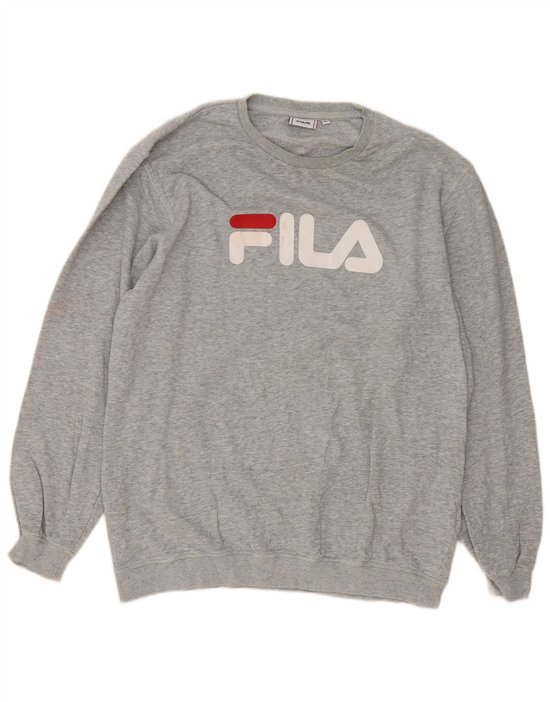 Moletom masculino Fila Graphic Jumper XL cinza manchado de algodão