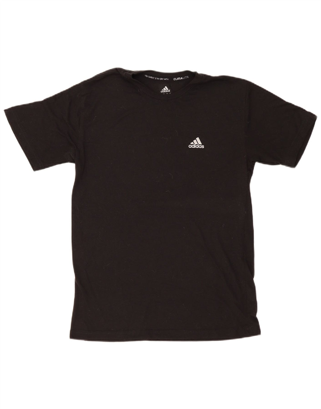 Adidas Mens Climalite Camiseta Top Médio Poliéster Preto