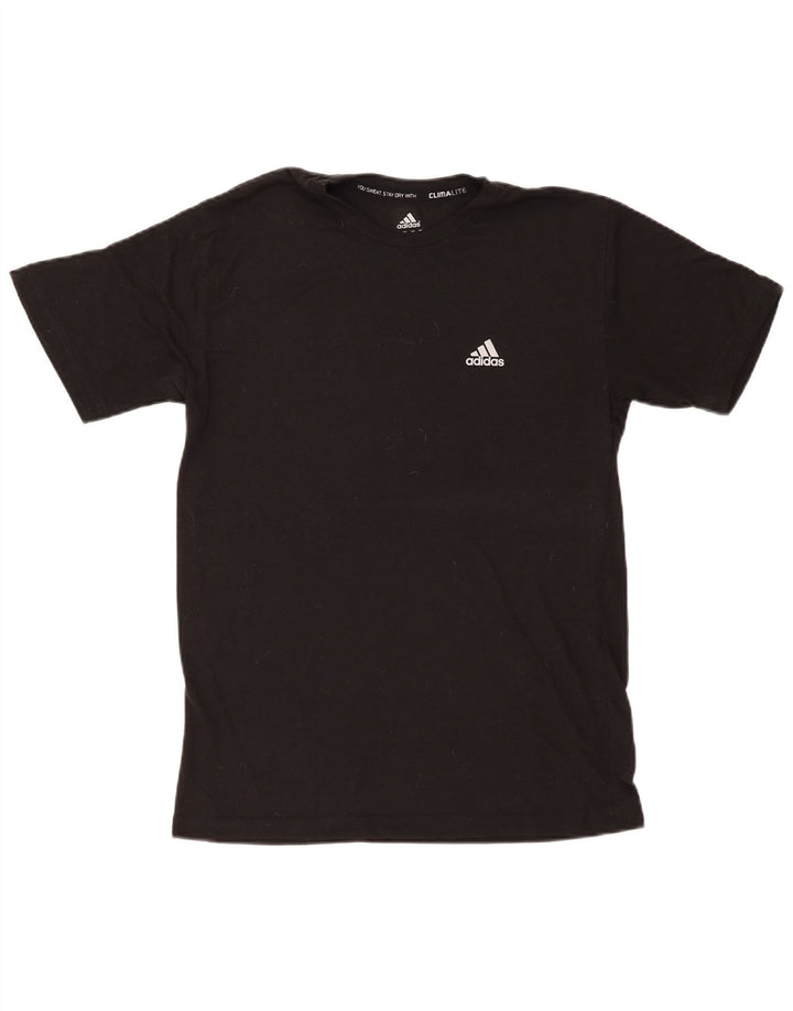 Adidas Mens Climalite Camiseta Top Médio Poliéster Preto