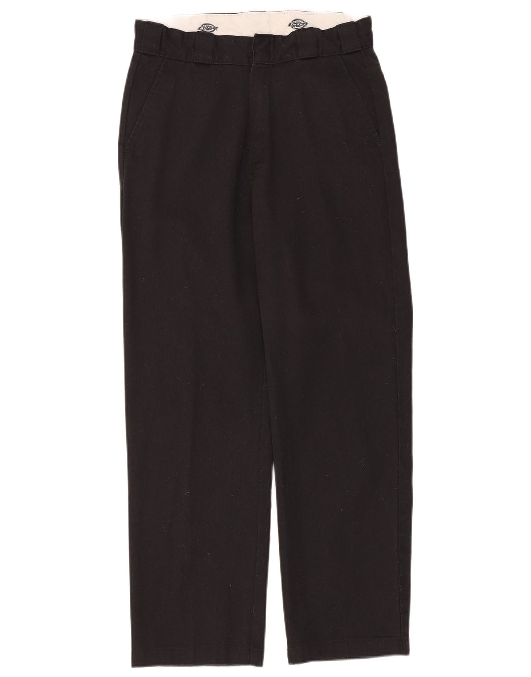 Calças Chino retas masculinas Dickies W30 L30 poliéster preto