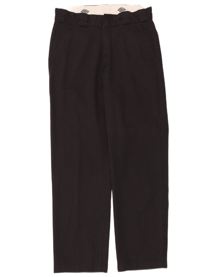 Calças Chino retas masculinas Dickies W30 L30 poliéster preto