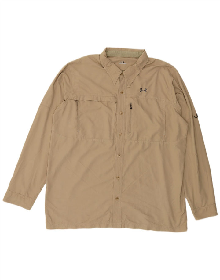 Camisa masculina Under Armour 2XL poliéster bege