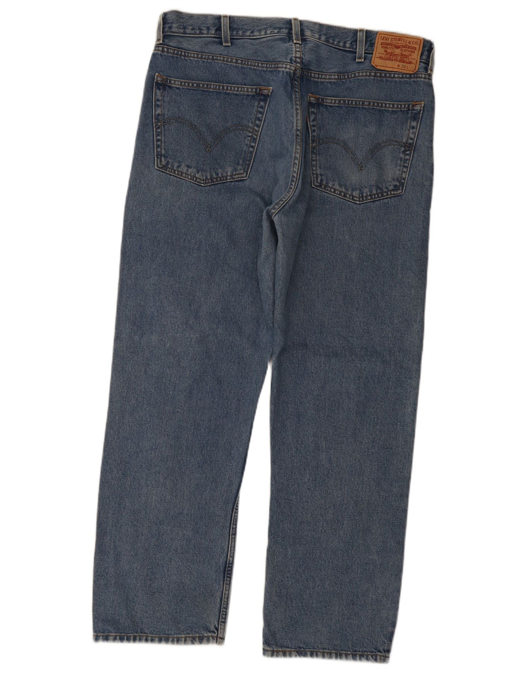 Calça jeans masculina Levi's 505 Regular Fit Straight W38 L30 Azul Algodão
