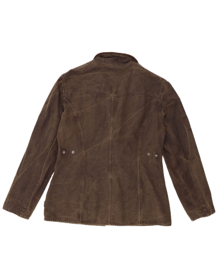 Jaqueta feminina de algodão encerado Barbour UK 14 grande verde