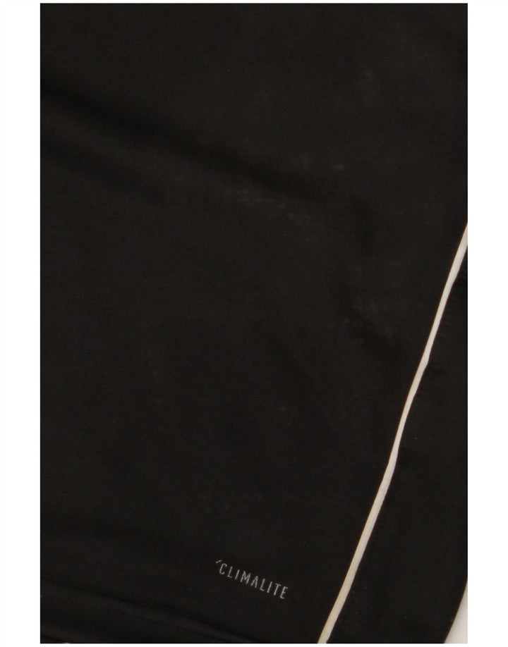 Adidas Mens Climalite Zip Neck Pullover Treino Top XL Preto Poliéster