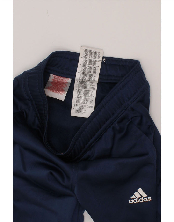 Adidas meninos calças de treino joggers 4-5 anos azul marinho poliéster
