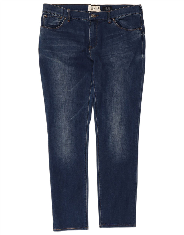 Armani feminino slim jeans W31 L27 algodão azul