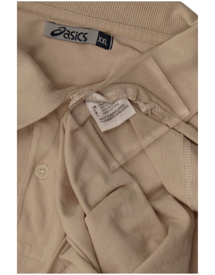 Camisa polo masculina de manga comprida ASICS 2XL algodão bege