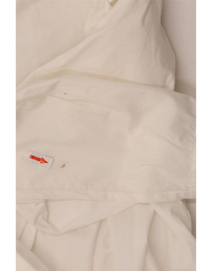 Vestido feminino Zara manga comprida, tamanho UK 10, pequeno, algodão branco
