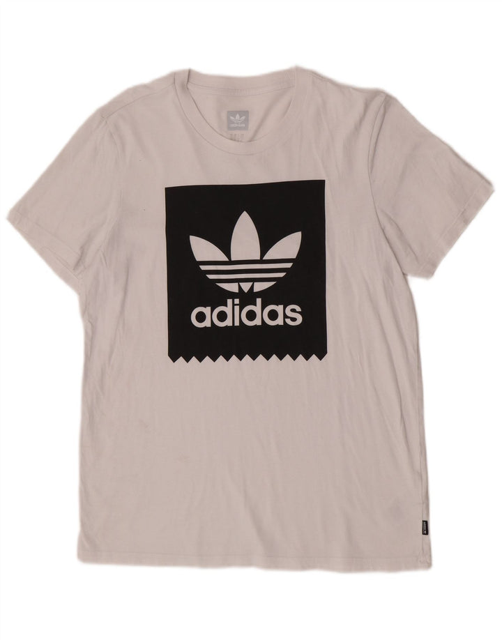 Adidas Mens Graphic T-Shirt Top Médio Algodão Branco