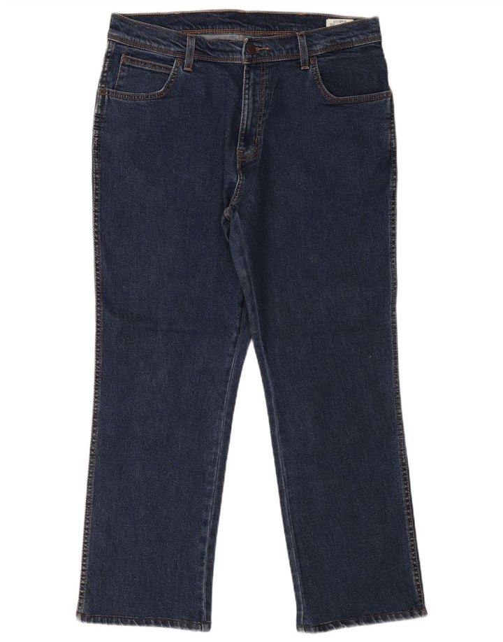 Wrangler masculino regular fit jeans reto W36 L30 algodão azul