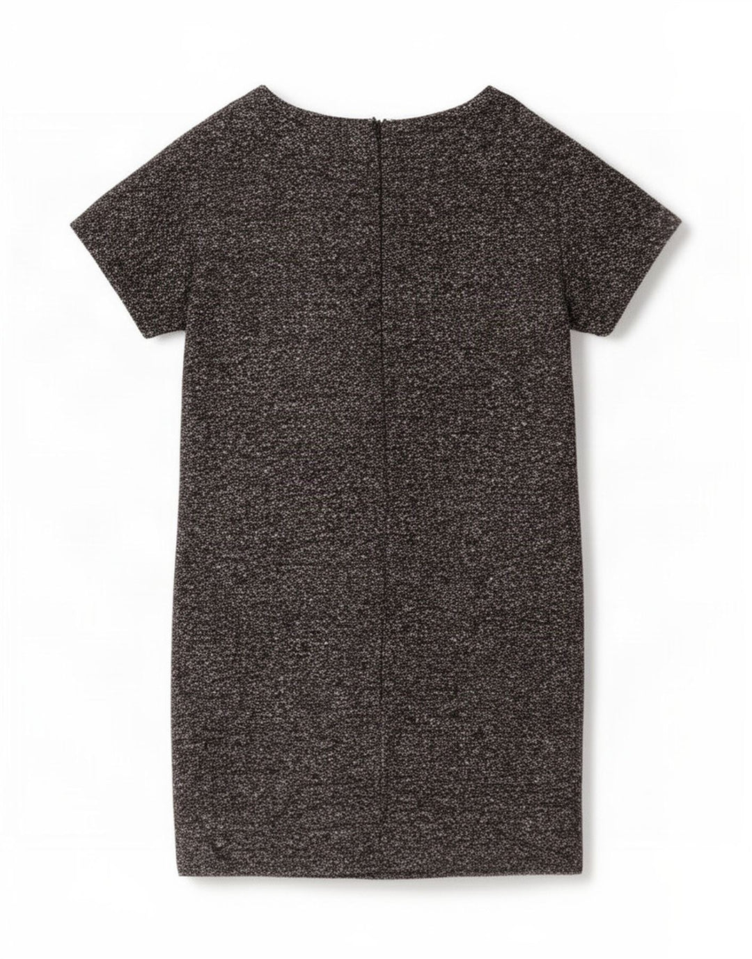 Vestido feminino Benetton UK 14 lã virgem manchada cinza médio