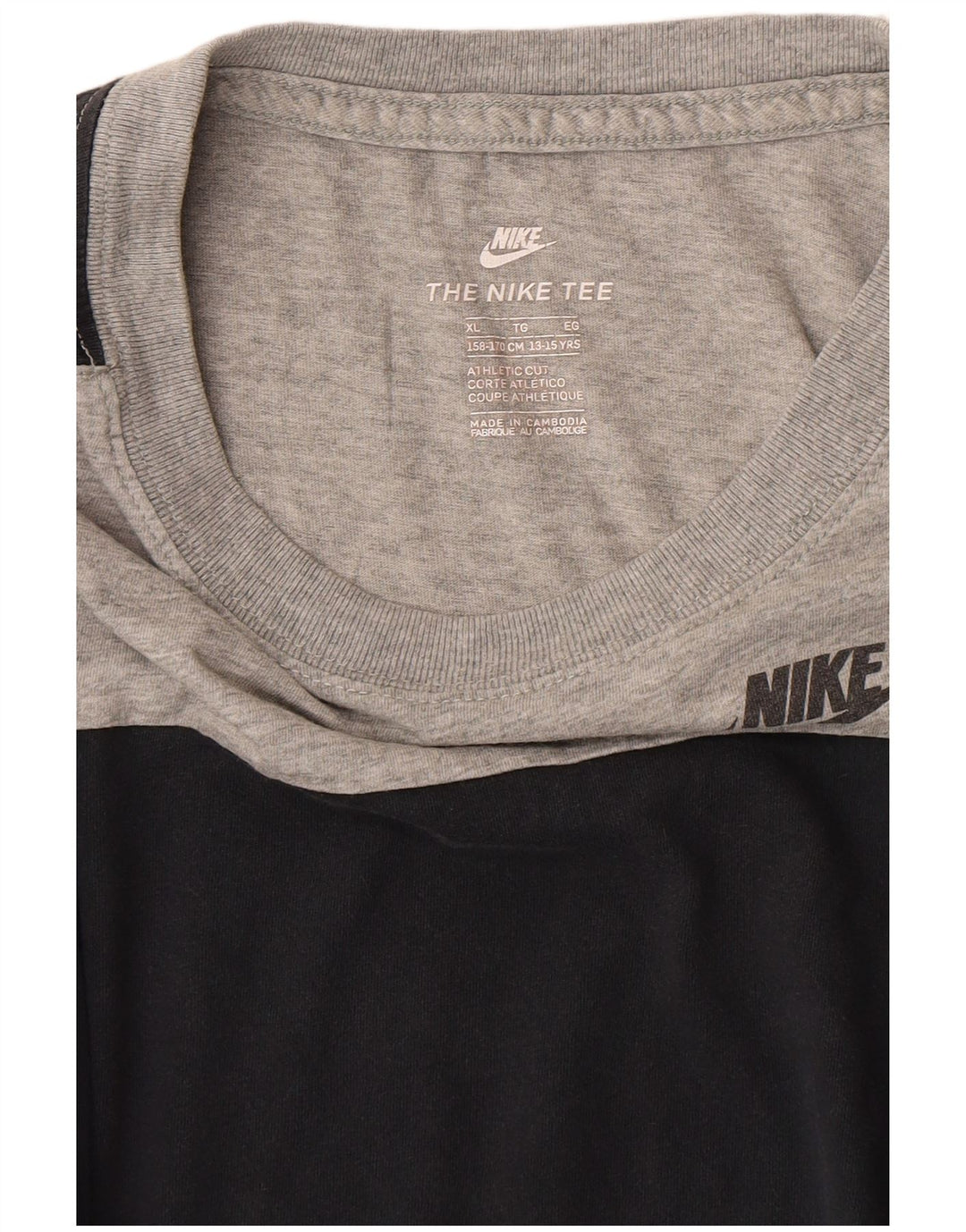 Camiseta Nike Menino Top 13-14 Anos XL Cinza Camuflagem