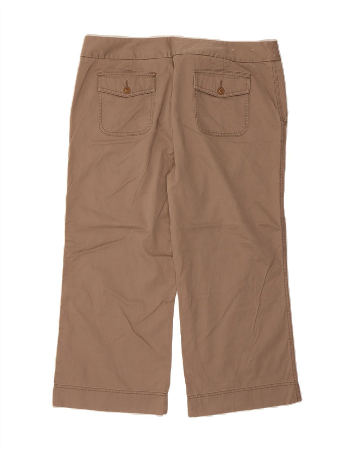 EDDIE BAUER Womens Straight Cropped Trousers US 16 2XL W40 L25 Beige Vintage Eddie Bauer and Second-Hand Eddie Bauer from Messina Hembry 