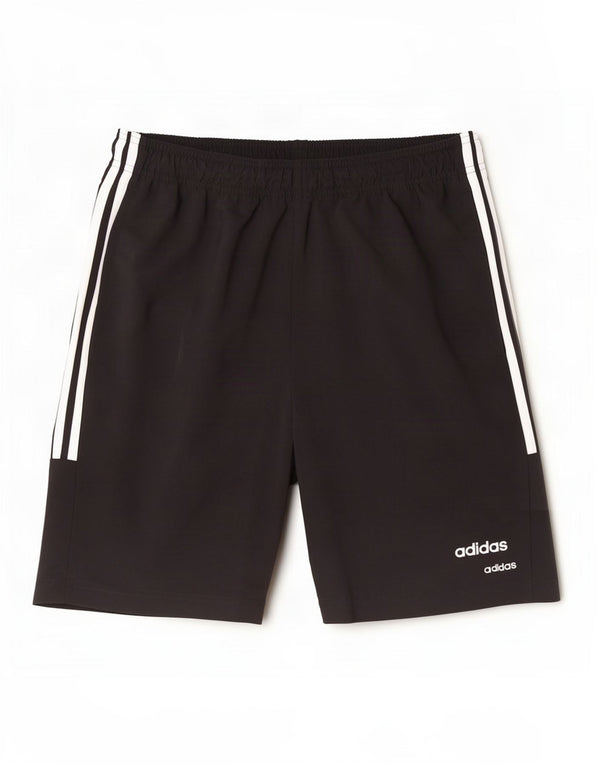 Shorts esportivos masculinos Adidas médio preto poliéster
