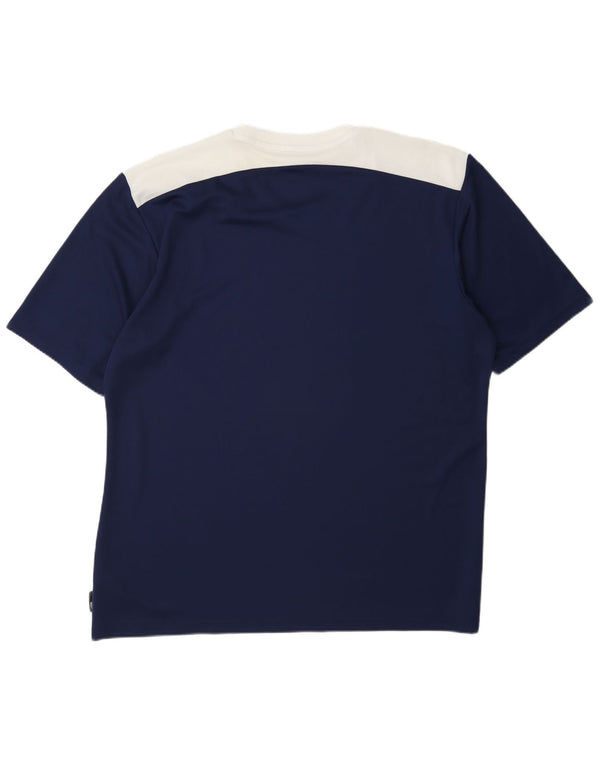 Adidas Masculino Climalite Camiseta Top XL Azul Marinho Colorblock Poliéster