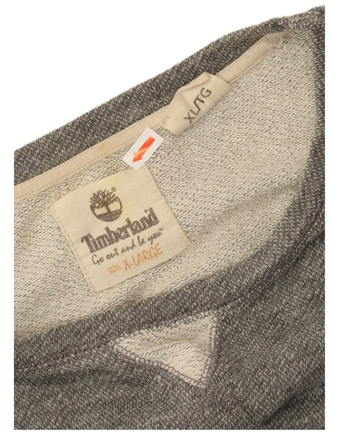 Suéter TIMBERLAND feminino oversized manga curta UK 18 XL cinza